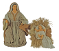 Preview: Große Ankleidefiguren Heilige Familie 3-tlg., ca. 60 cm, CR 38195